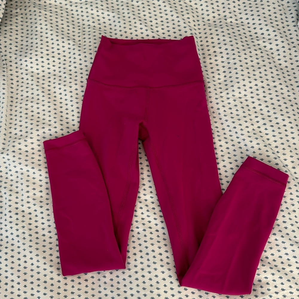 Ripened raspberry aline lululemon leggings.